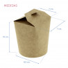 ENVASES DE CARTON KRAFT ORIENTAL 500CC