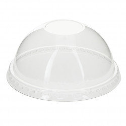 Dome lid without hole for PET glasses and dessert glass (9.5Ø)