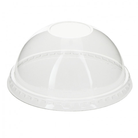 Dome lid without hole for PET glasses and dessert glass (9.5Ø)