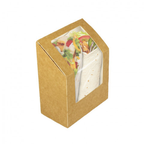 Burrito wrap box with window