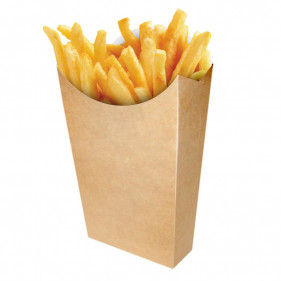 Barattolo grande per patatine fritte in cartone kraft