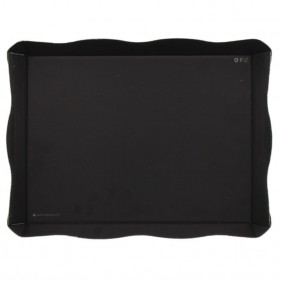 Large black cardboard menu trays