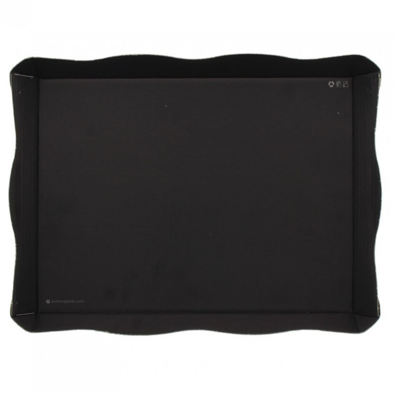 Bandejas grandes de cartão preto para menu