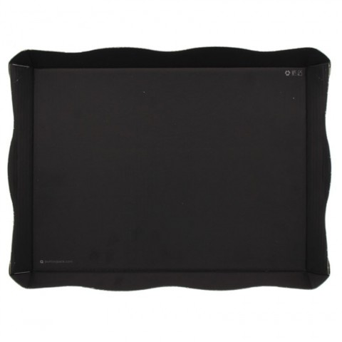 Large black cardboard menu trays