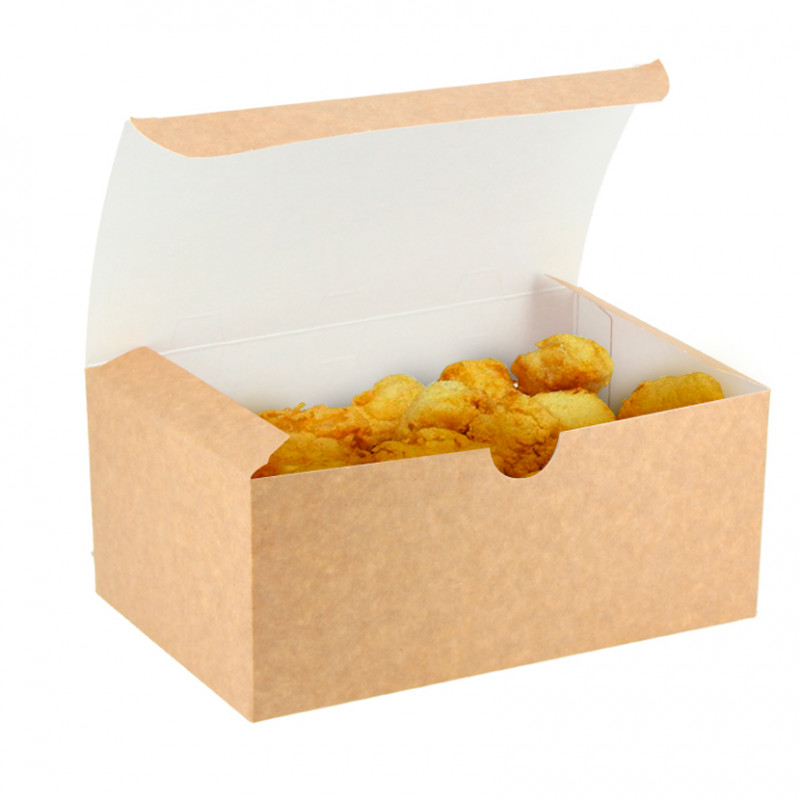 Kraft boxes for large and self-assembling fries Kraft boxes for large and self-assembling fries