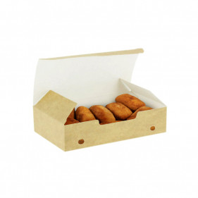 Medium kraft fry boxes with ventilation