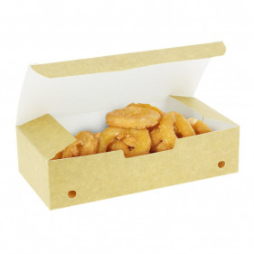 Large kraft fry boxes with ventilation