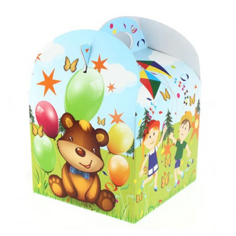 Caixa de menu infantil com alças Urso