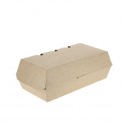 Caja de cartón kraft para hamburguesa menú