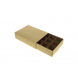 Kraft cardboard croquette takeaway boxes (12 units)
