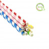 Colored flexible paper straws (20cm 0.6Ø)