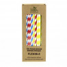 Canudos de papel flexíveis coloridos (20cm 0.6Ø)
