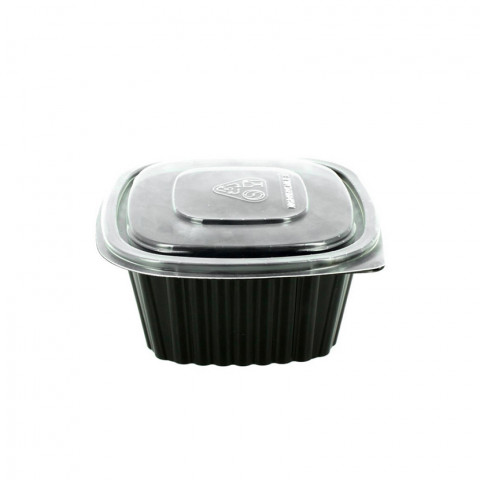 Flat lid for square reusable PP container (425 and 560cc)