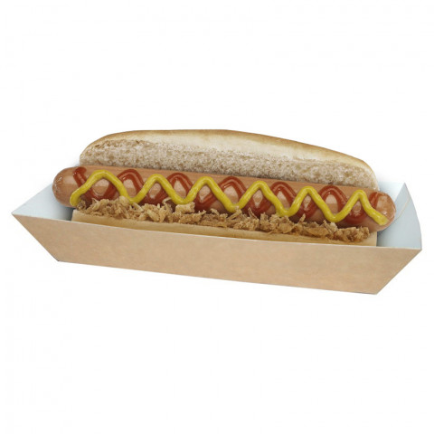 Barquettes en carton kraft pour hot dog
