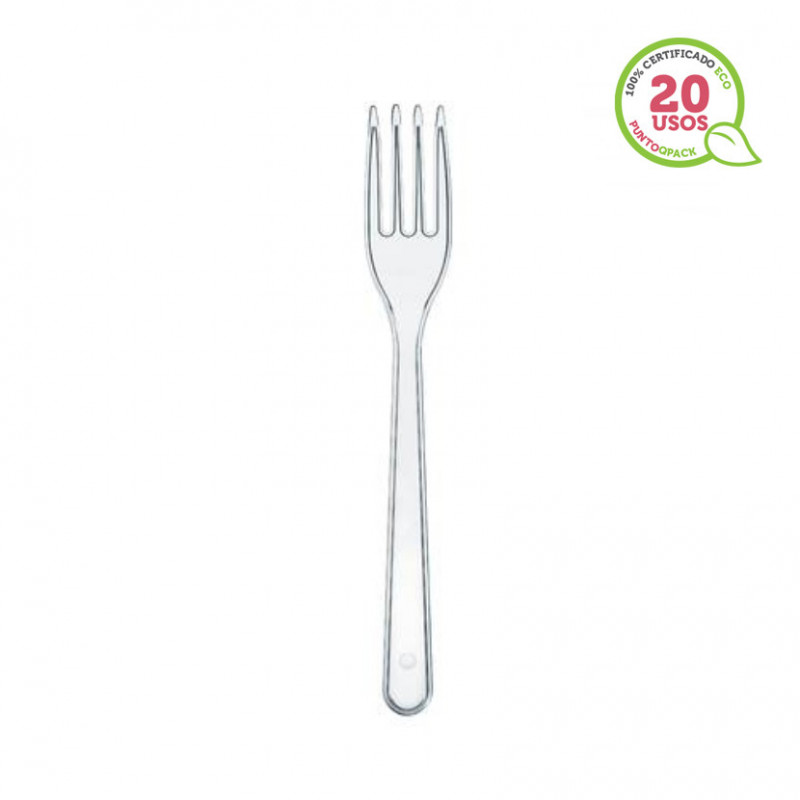 ECO reusable transparent forks (16cm)