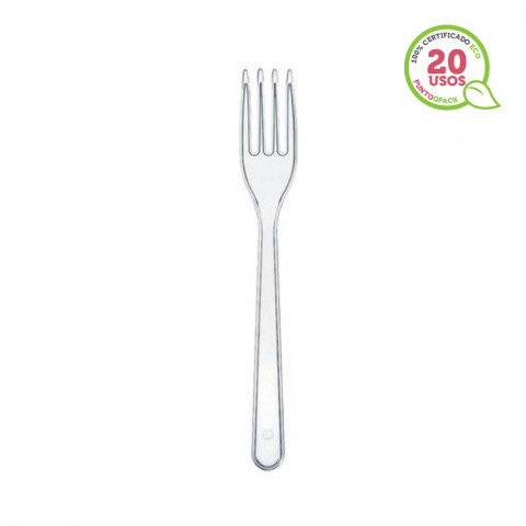 Garfos transparentes ECO reutilizáveis (16cm)