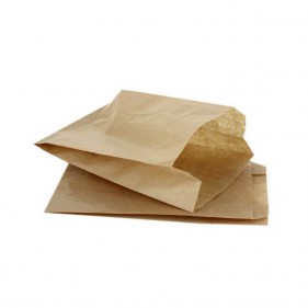 Sac papier kraft alimentaire (14+5x25cm)