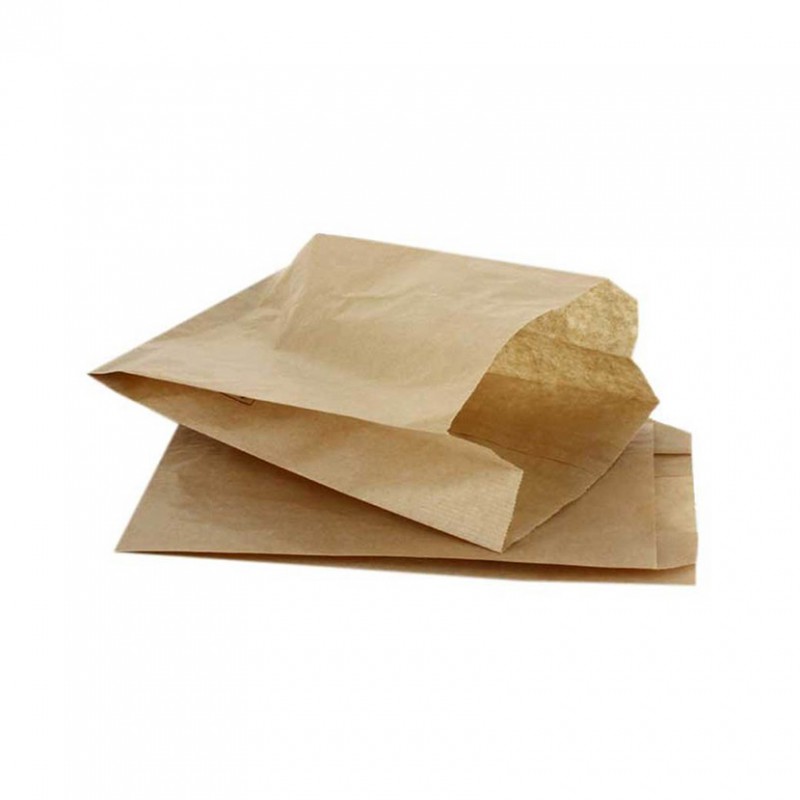 Bolsa papel kraft para alimentos (14+5x25cm)