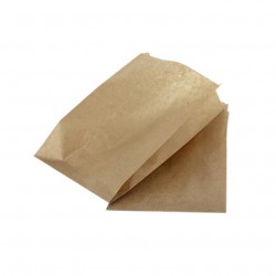 Sac papier kraft alimentaire (14+5x25cm)