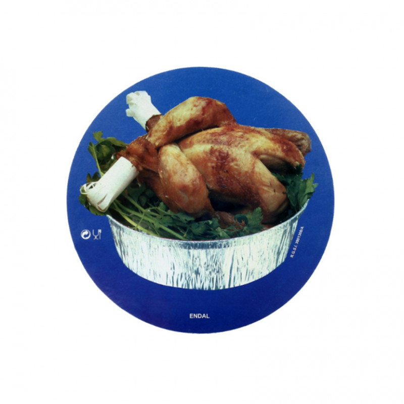 Tapa para envases de aluminio pollo entero (20Ø)