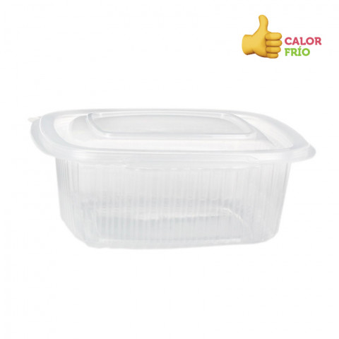 Reusable PP container with built-in lid (500cc)