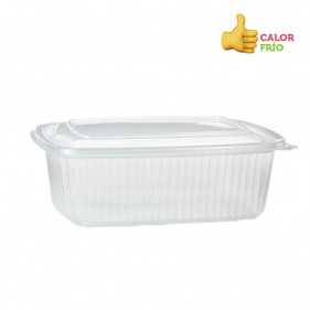 Reusable PP container with built-in lid (750cc)