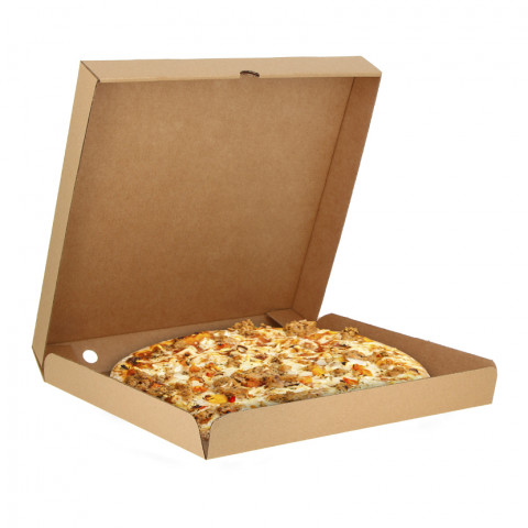 Boîtes à pizza moyennes en kraft (33cm)