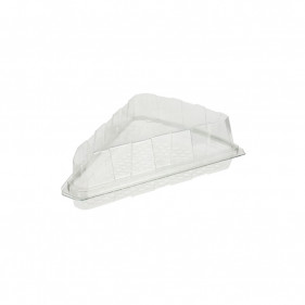 Portion container for low cake