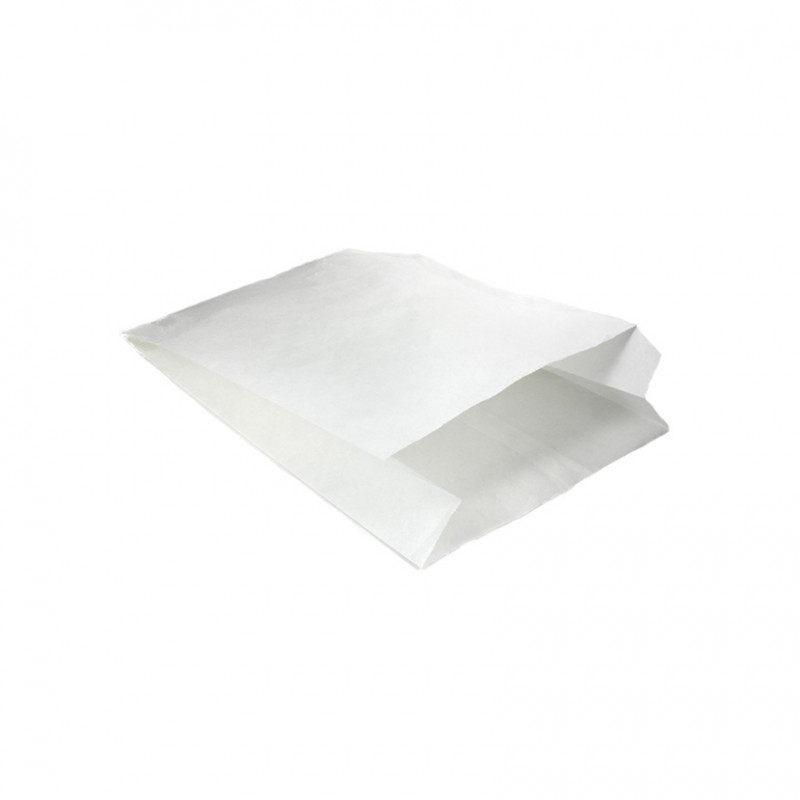 White greaseproof bag for food (15+6x25cm)