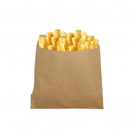 Sur papier sulfurisé fermé pommes de terre et frites (12x12cm)