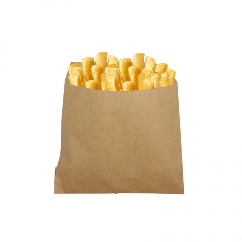 On greaseproof paper closed potatoes and fries (12x12cm) On greaseproof paper closed potatoes and fries (12x12cm)