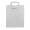 Sacos de papel branco com asas planas (26+20x32cm)
