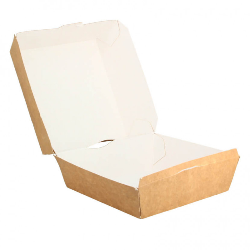Caja Kraft para hamburguesa S/R . Presentación de 200 piezas. – papelithomx