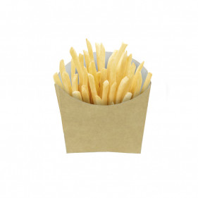 Small kraft cardboard French fries bag