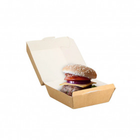 Kraft cardboard boxes for small burgers