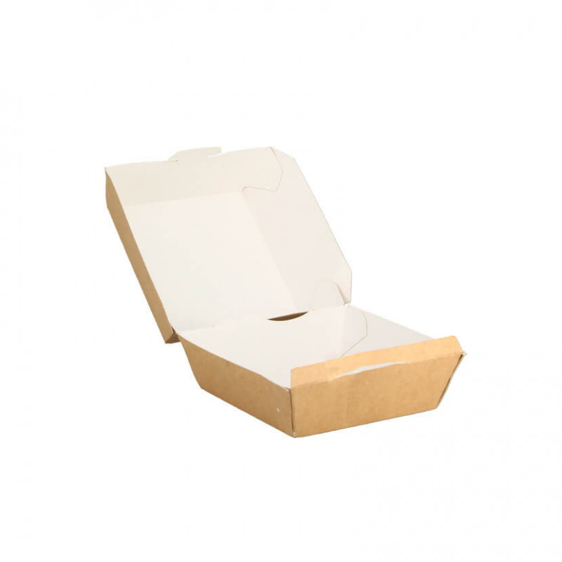 CAJAS DE CARTON KRAFT PARA HAMBURGUESAS PEQUENAS