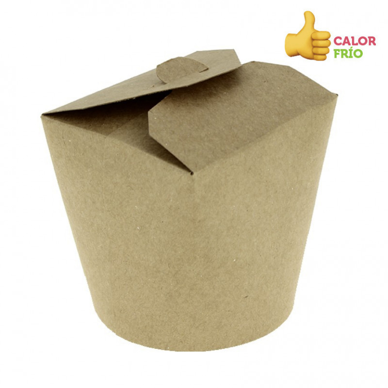 Kraft cardboard oriental food containers with lid (750cc)