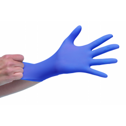Guantes de nitrilo azul talla S