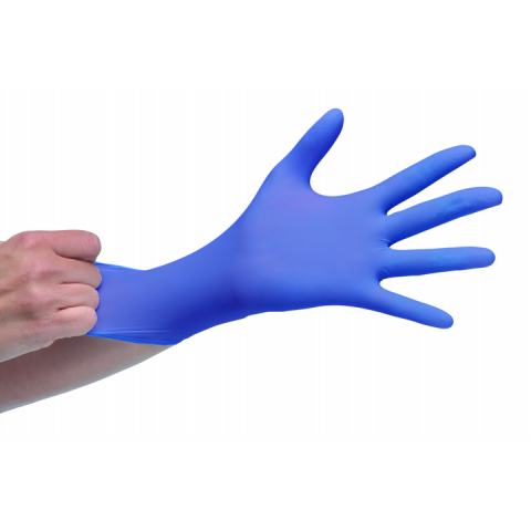 Guantes de nitrilo azul talla S