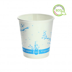 Vasos de agua ecológicos de papel reciclado (200ml)