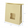 Bolsa de papel kraft con ventana y cierre hermético (20+8x23cm)
