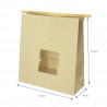 Sac en papier kraft avec fenêtre et fermeture hermétique (20 8x23cm)