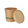 ECO Kraft cardboard container with lid for soups and ice creams (350ml)