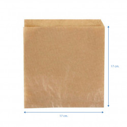 Papier sulfurisé pour hamburgers kraft (17x17cm)