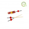  Palillos para brochetas negros con perlas rojas 9cm