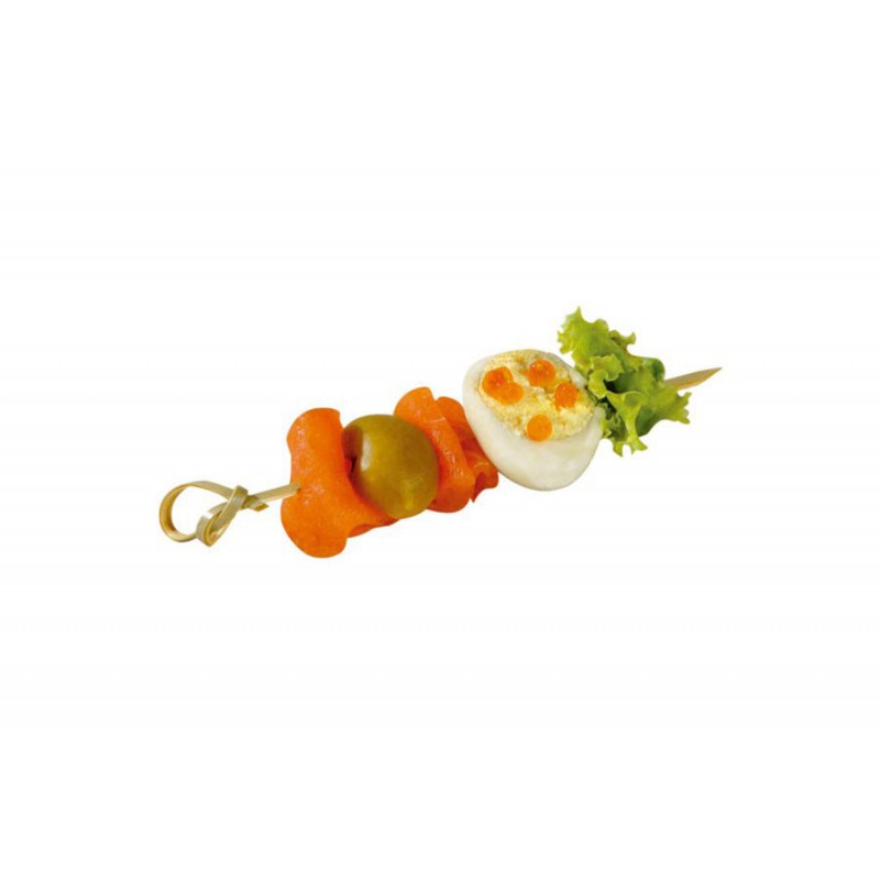 Palitos de espeto de bambu com laço 10cm Palitos de espeto de bambu com laço 10cm