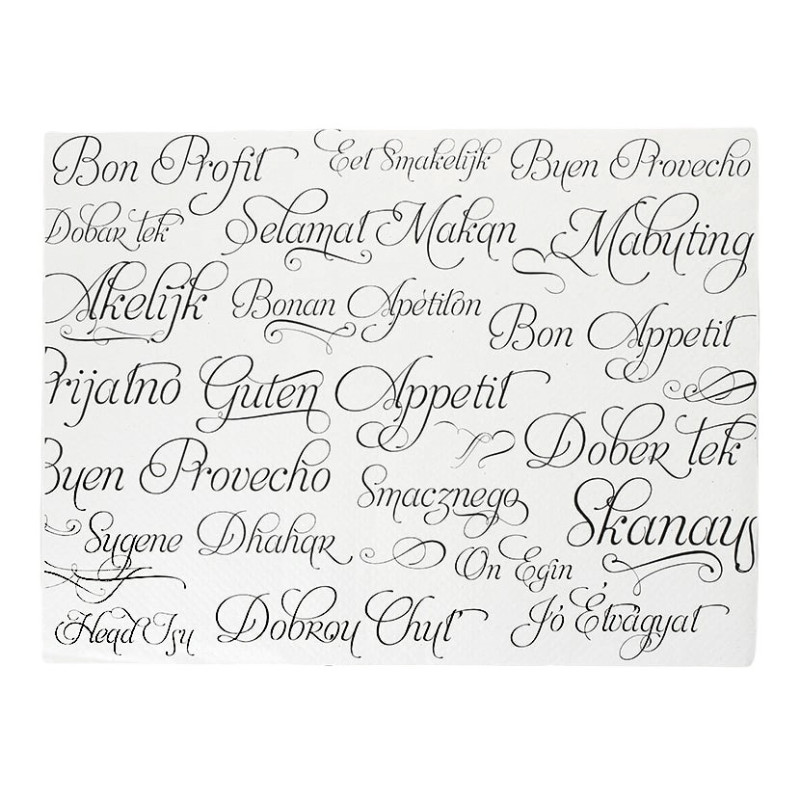 Singoli tovaglie di carta bianca (buon profitto) 30x40cm Singoli tovaglie di carta bianca (buon profitto) 30x40cm