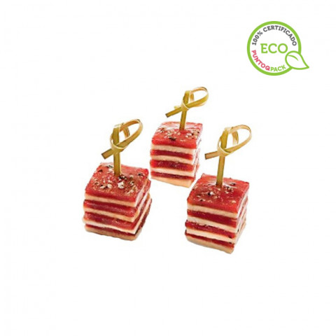 Palitos para espetadas de bambu com laço 9cm