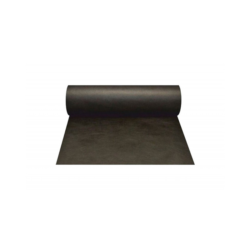 Tablecloths on a roll in the black color of the Novotex range (precut). Until end of stock