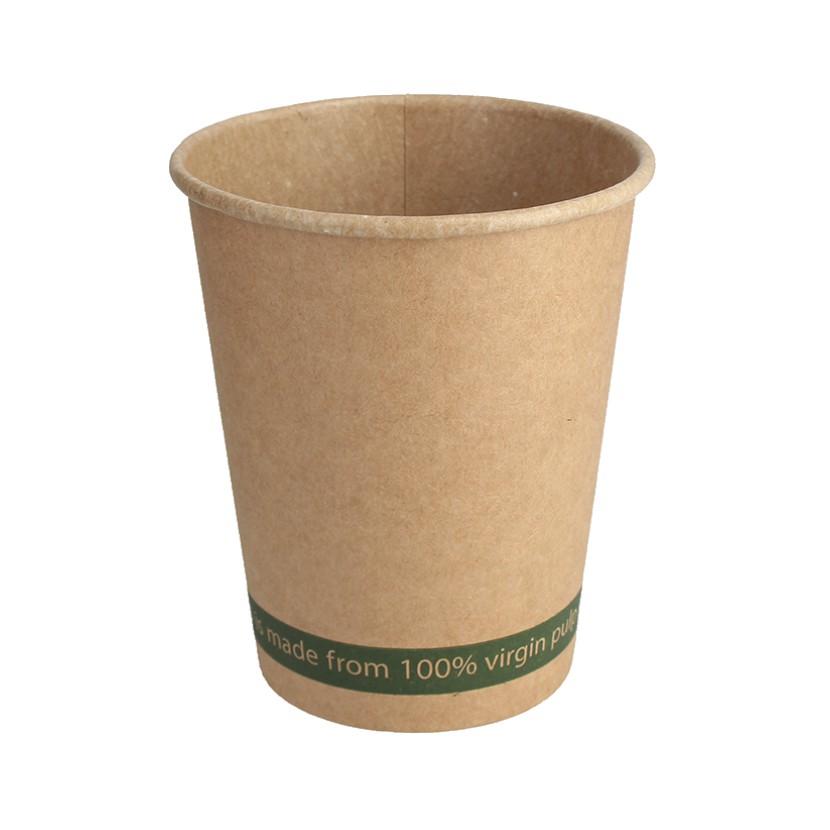 100 Vasos Desechables de Café para Llevar Vasos de Cartón Kraft de 240ml Biodegradables Tazas de Te para Bebidad Frias y Calientes Compatible con Cafeteras Nespresso 